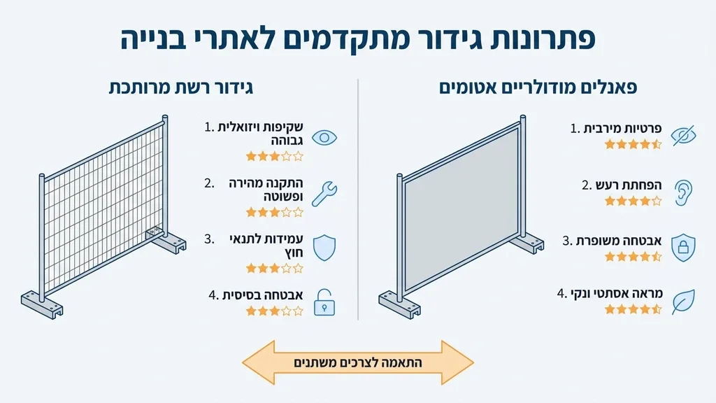 סוגי גידור מקצועיים לאתרי בנייה