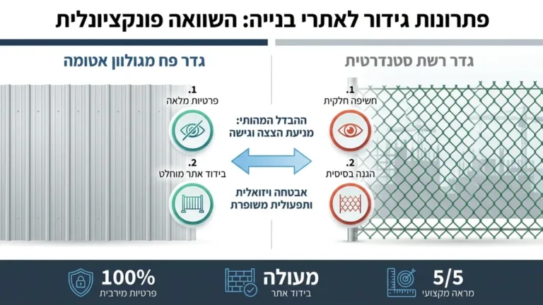 גדר איסכורית איכותית ומקצועית סביב אתר בנייה פעיל