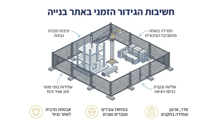 עבודת גידור זמנית לאתרי בניה המבטיחה בטיחות וסדר