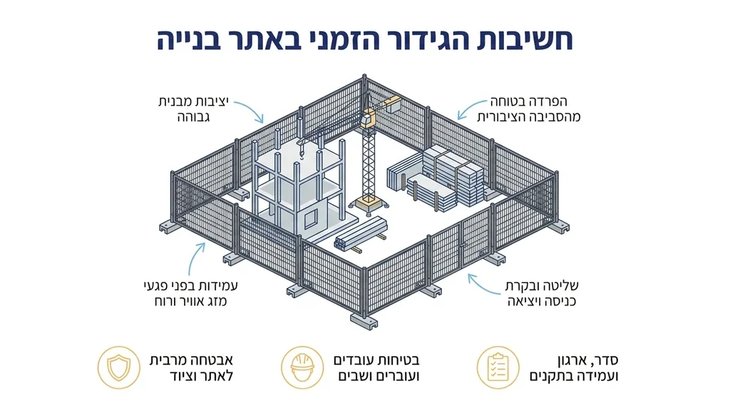 עבודת גידור זמנית לאתרי בניה המבטיחה בטיחות וסדר