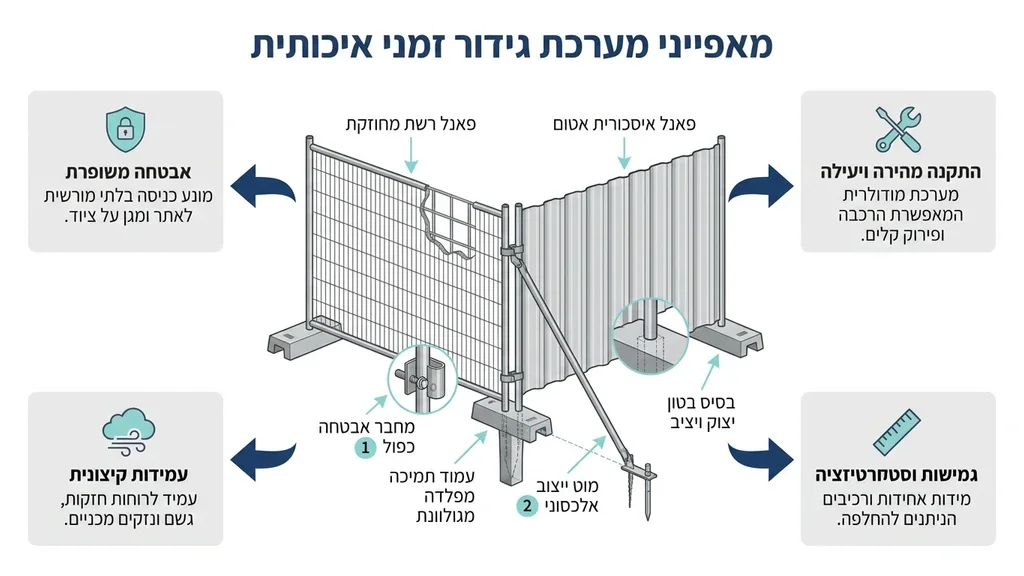 סוגי גידור זמני לאתרי בנייה בהתאמה אישית